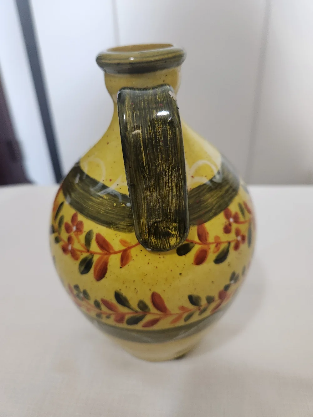 Vintage TOYO Bringier McConnell Yellow Ceramic Vase